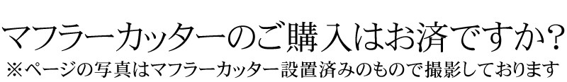マフラーカッターのご購入はお済ですか?