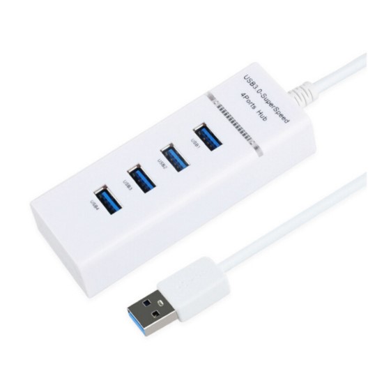 USBハブ 3.0 4ポート 超小型 おしゃれ コンパクト 高速 転送 ホワイト 充電 分岐 延長 PC パソコン USB3.0 対応