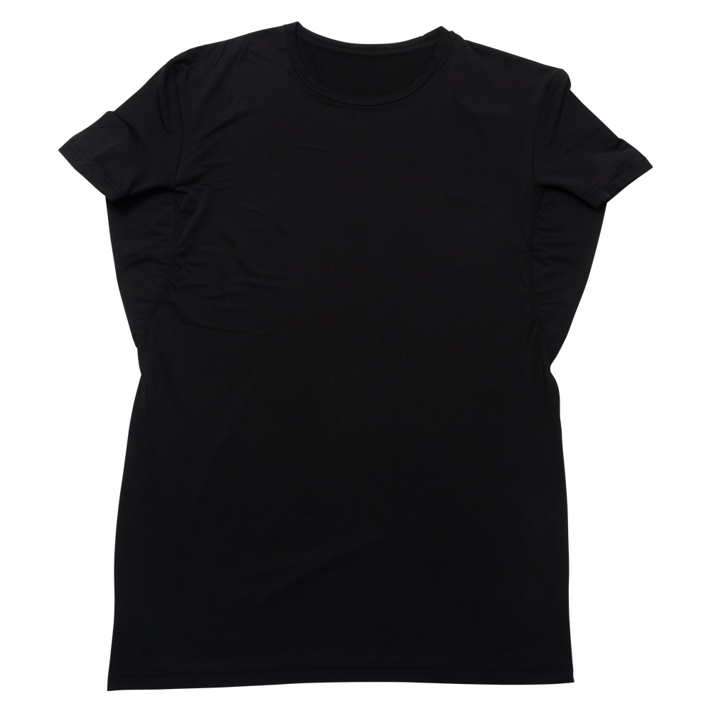 インナー Tシャツ 半袖 メンズ 四重構造 大容量 脇汗パッド UVカット 吸汗速乾 ドライ ストレッチ クルーネック ワーク M L LL 白/黒 12093 [CT-10] |  | 02