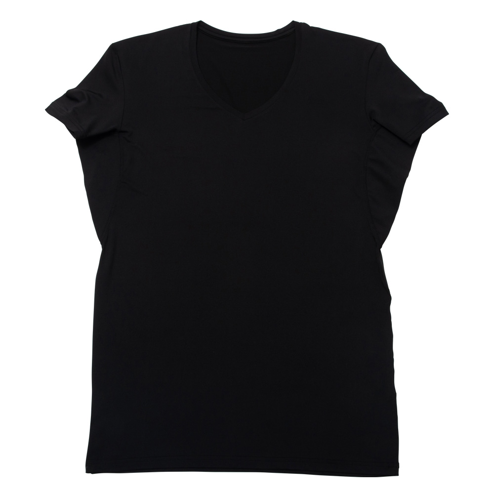 四重構造 大容量 脇汗パッド 付き UVカット 吸汗速乾 ドライ ストレッチ Vネック Tシャツ 半袖 メンズ インナー 仕事着 作業着 M L LL 白/黒 12094 [CT-14] |  | 02