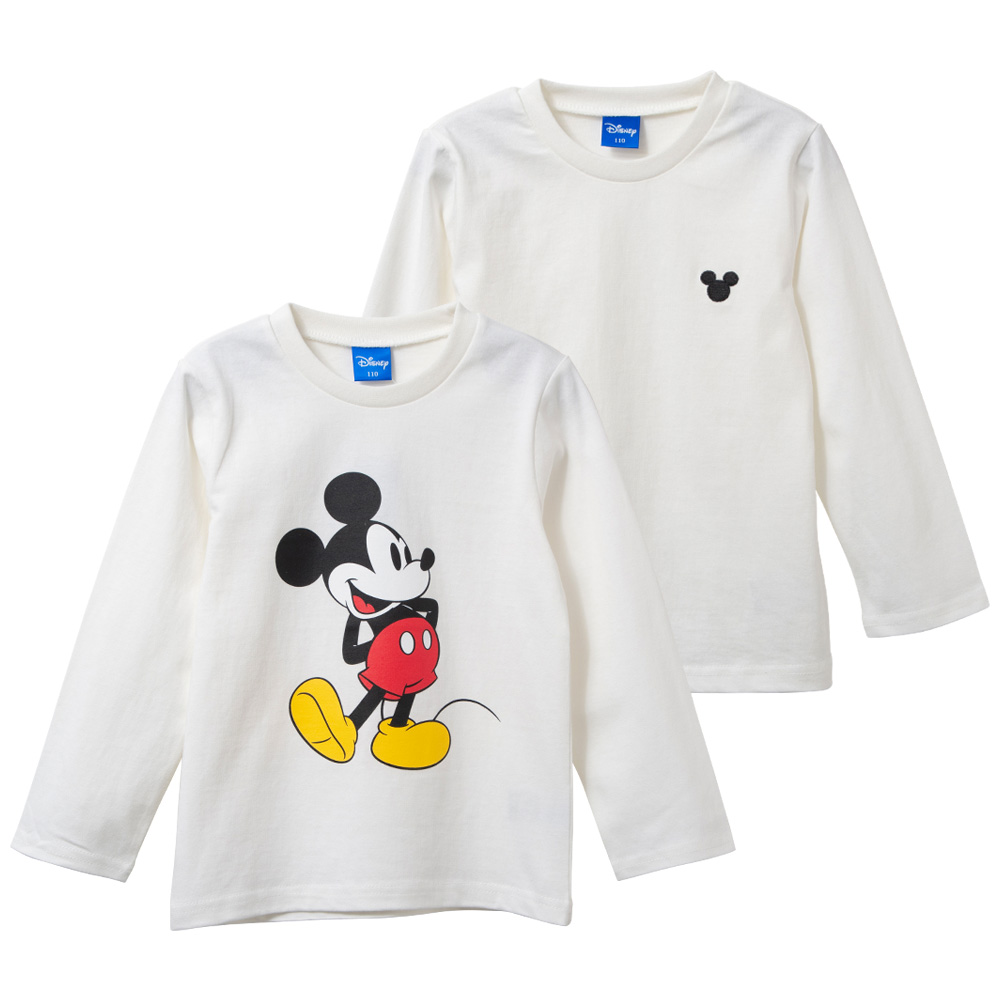 綿100％ ディズニー ロンT キッズ 2枚組 ミッキー ミニー 長袖 丸首 男の子 女の子 110 120 130 140 白/グレー/ベージュ/ピンク/ラベンダー/黒 220520t [CT-11] |  | 01