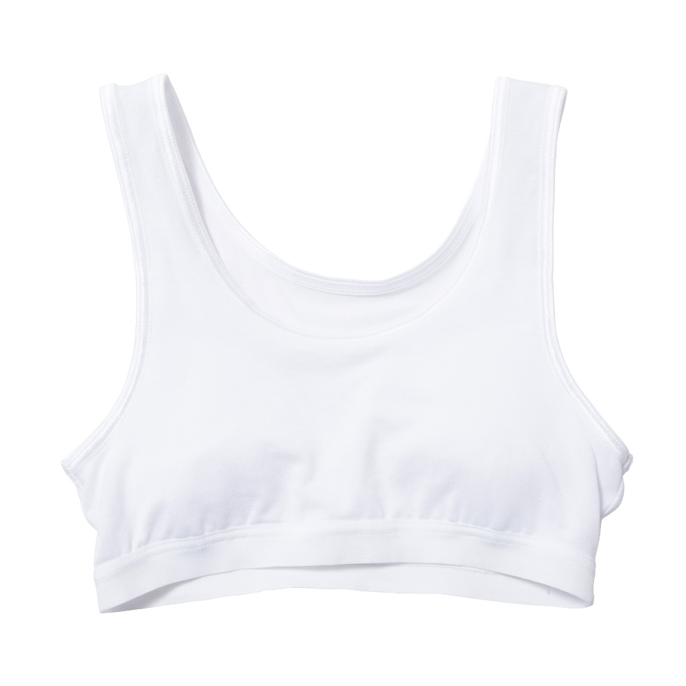 ソフトカップ付き ハーフトップ UVカット 制菌防臭 ドライ ストレッチ キッズ ジュニア 子供 下着 肌着 綿混 女の子 140 150 160 165 白/黒 33207 [SG-R] |  | 02