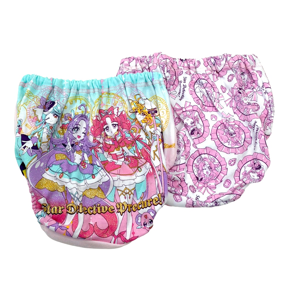 名探偵プリキュア ショーツ 2枚組 綿100% 女の子 ラメ キッズ 女児 2Pパンツ ネームタグ付き 下着 オールスターズ 100 110 120 130 36095 36096 36097 [CT-03] |  | 01