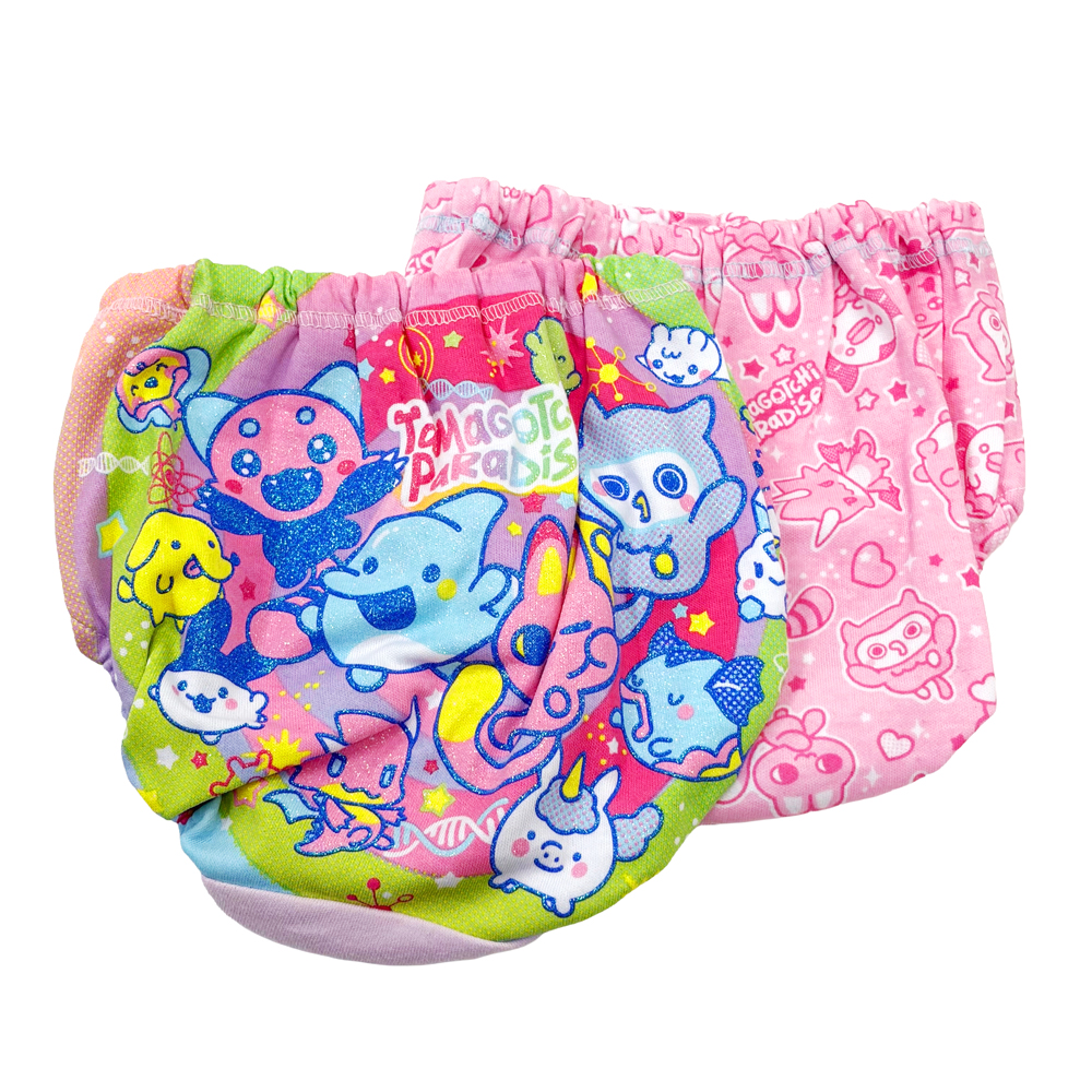 たまごっち ショーツ 2枚組 綿100% たまごっちパラダイス 女の子 ラメプリント キッズ 女児 2枚セット 2Pパンツ ネームタグ付き 下着 110 120 130 36665 [CT-16] |  | 01