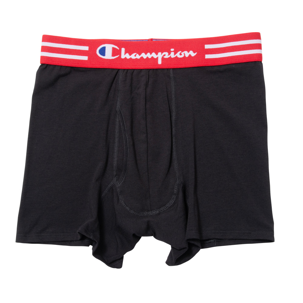 ボクサーパンツ メンズ Champion チャンピオン 吸汗速乾 ドライ 綿混 前開き ストレッチ M L LL 黒 ey203 [BB-06] | Champion | 02