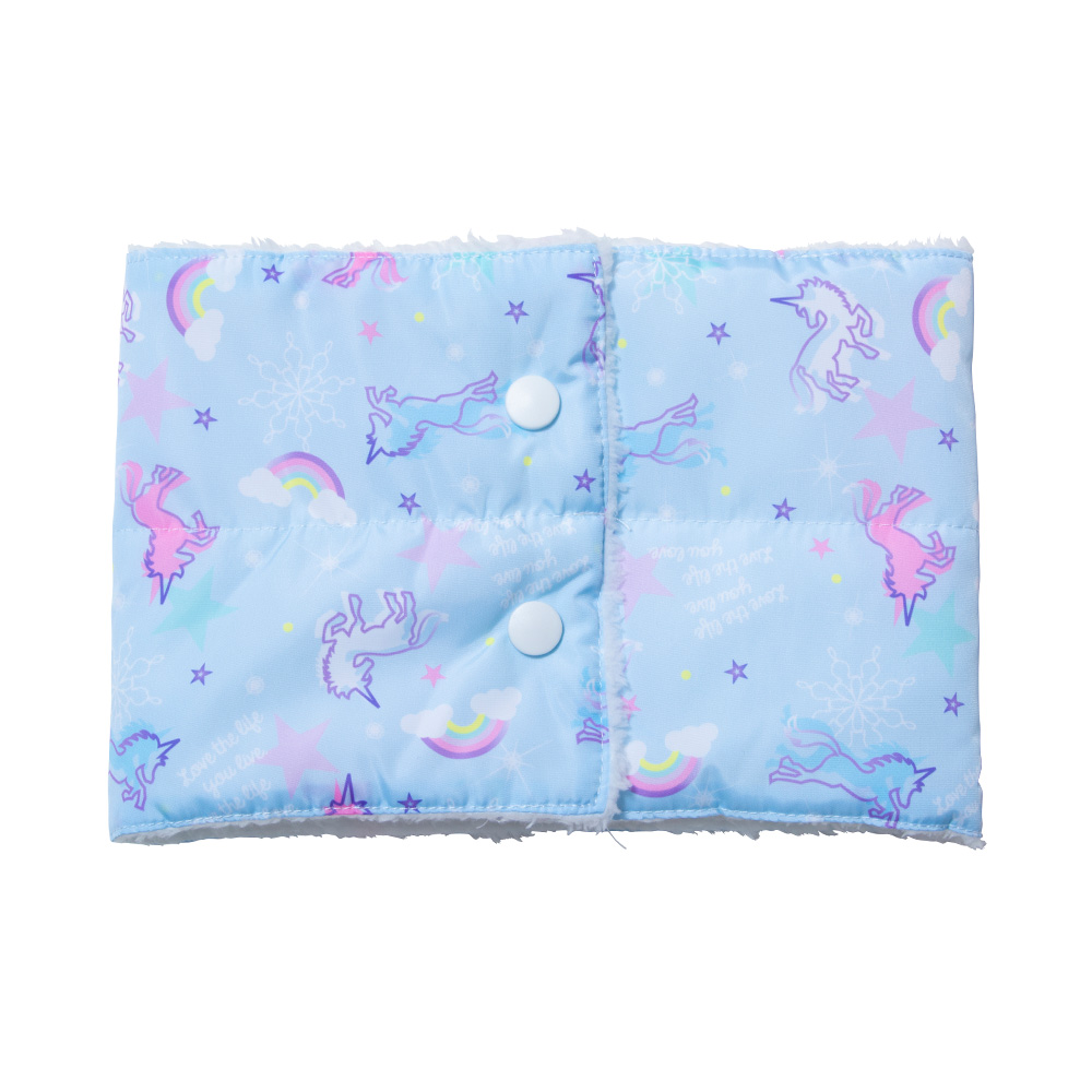 ボタン開閉 ボア フリース ネックウォーマー 女の子 キッズ 子供 子ども 女児 女子 ガールズ 可愛い かわいい ユニコーン ピンク/サックス mw226029 [CT-16] |  | 02