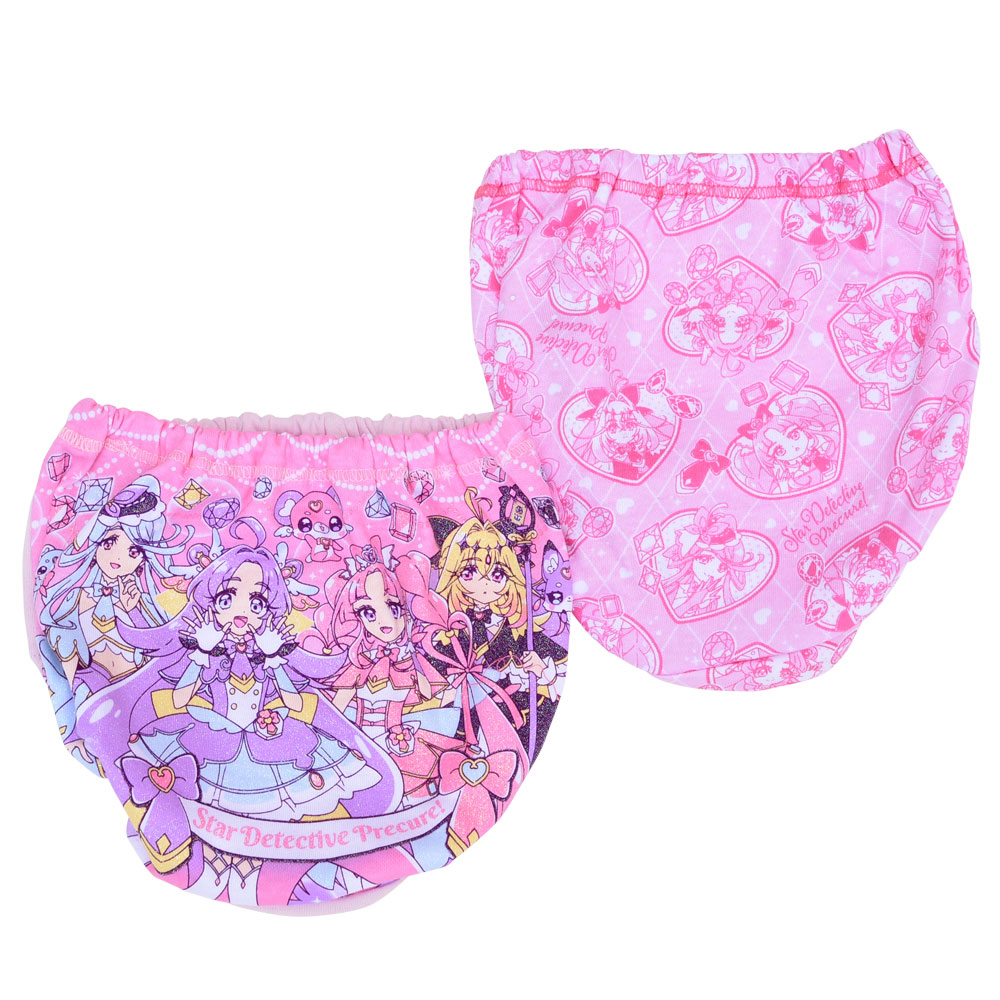 名探偵プリキュア 2枚組 綿100% ショーツ  キッズ 女の子 女児 2Pパンツ ラメプリント 子供 アンダーウェア  100 110 120 100-120cm 36660 36661 36662 [CT-12] |  | 01