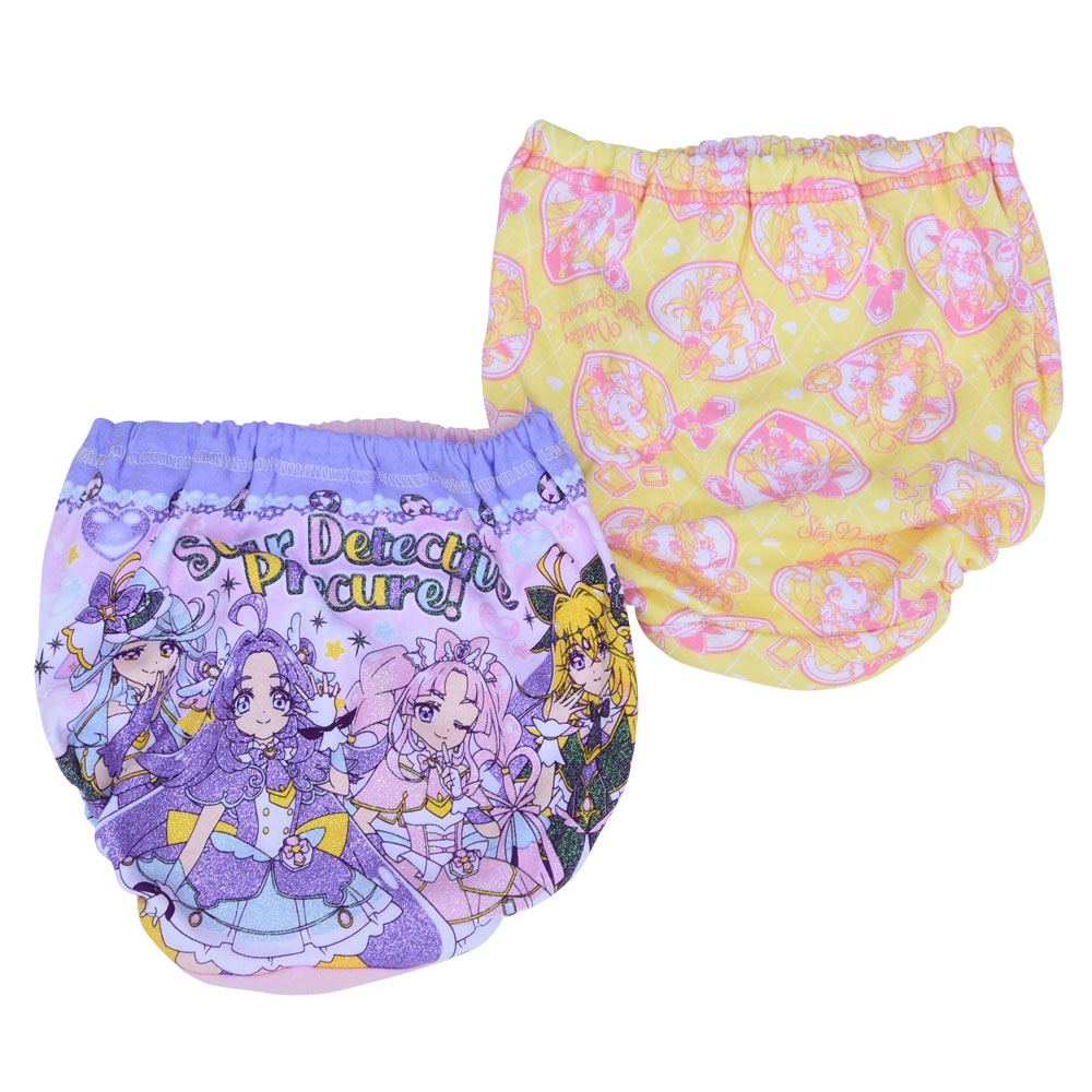 名探偵プリキュア 2枚組 綿100% ショーツ  キッズ 女の子 女児 2Pパンツ ラメプリント 子供 アンダーウェア  100 110 120 100-120cm 36660 36661 36662 [CT-12] |  | 02