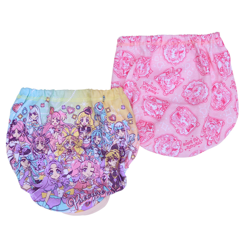 名探偵プリキュア 2枚組 綿100% ショーツ  キッズ 女の子 女児 2Pパンツ ラメプリント 子供 アンダーウェア  100 110 120 100-120cm 36660 36661 36662 [CT-12] |  | 03