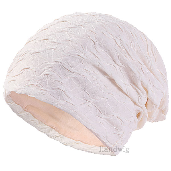 レディースキャップ 帽子 薄手 大きいサイズ 綿ポリ しわ加工 医療用帽子 婦人帽 ルームキャップ ヘアキャップ ケア帽子 CAP 1017 |  | 03