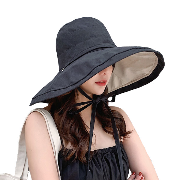 リバーシブル つば広 バケットハット 帽子 無地 シンプル バケット帽 コットン サファリハット UVカット 紫外線防止 レディース HAT 1593 |  | 01