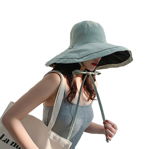 リバーシブル つば広 バケットハット 帽子 無地 シンプル バケット帽 コットン サファリハット UVカット 紫外線防止 レディース HAT 1593 |  | 03