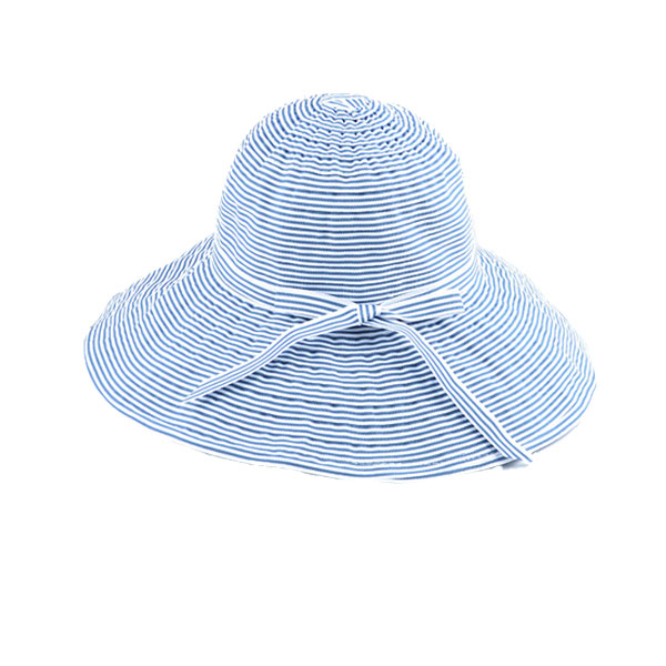 UVカット ハット 折りたたみ つば広帽子 ボーダー リボン カジュアル クラッシック 日焼け対策 レディース 春夏秋 CAP 2703 |  | 03