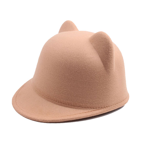 子供用 フェルトハット つば付き 帽子 キッズハット 猫耳 ネコ耳 レディースハット フェルト帽 乗馬キャップ 親子帽子 FELT HAT 3241 |  | 03