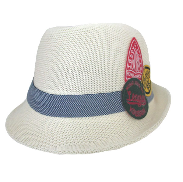 帽子 キッズ ハット 春 夏カラー 中折れハット 中折れ リボン 中折れ帽 ワッペン  HAT 361 |  | 02