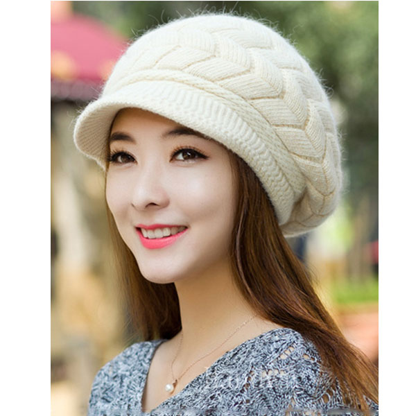 ニットキャスケット ニット帽 レディース ケーブルニット ファー 帽子 つば付き 厚手 ボア ニットキャップ 毛足長め ラビットファー もこもこ KNIT CAP 4004 |  | 03