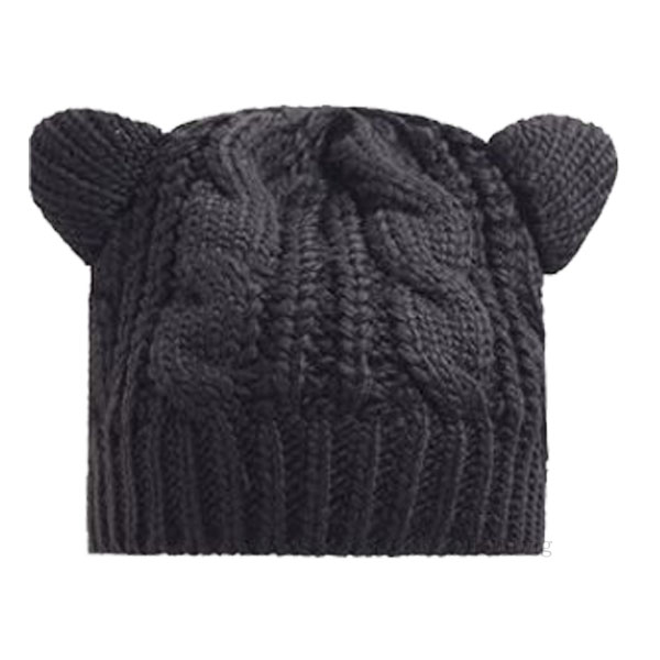 ニット帽 猫耳 ボーダー柄 帽子 ネコミミ ニットキャップ 猫ミミ 折り返し あごひも ケーブル編 ビーニー キッズ帽子 レディース女性用 KNIT CAP 4999 |  | 08
