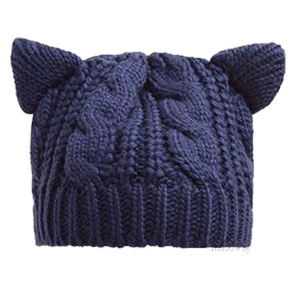 ニット帽 猫耳 ボーダー柄 帽子 ネコミミ ニットキャップ 猫ミミ 折り返し あごひも ケーブル編 ビーニー キッズ帽子 レディース女性用 KNIT CAP 4999 |  | 10