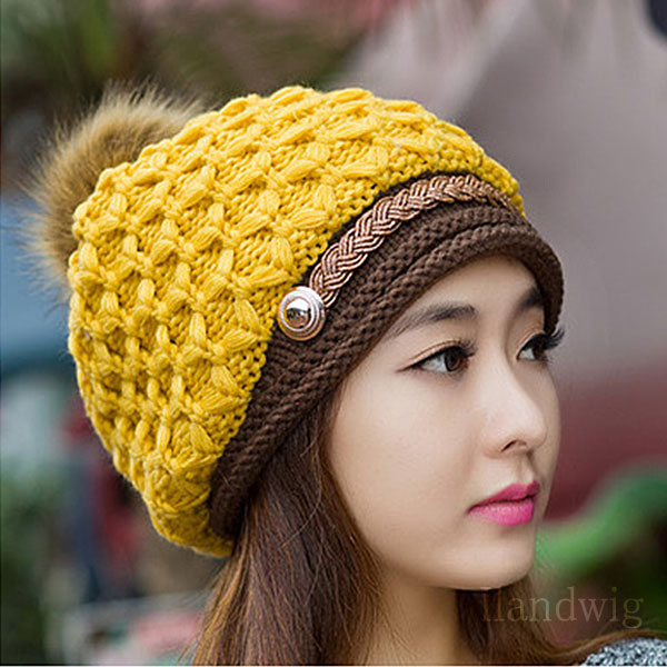 ニット帽 ボンボン ニットキャップ 帽子 キャスケット ベルト ぼんぼん