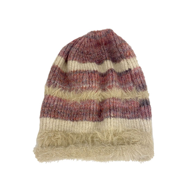 ニット帽 柔らか ファーmix ラメ ニットキャップ 暖かい 秋冬 帽子 ワッチキャップ ビーニー  レディース(女性用) KNIT CAP4955 |  | 03