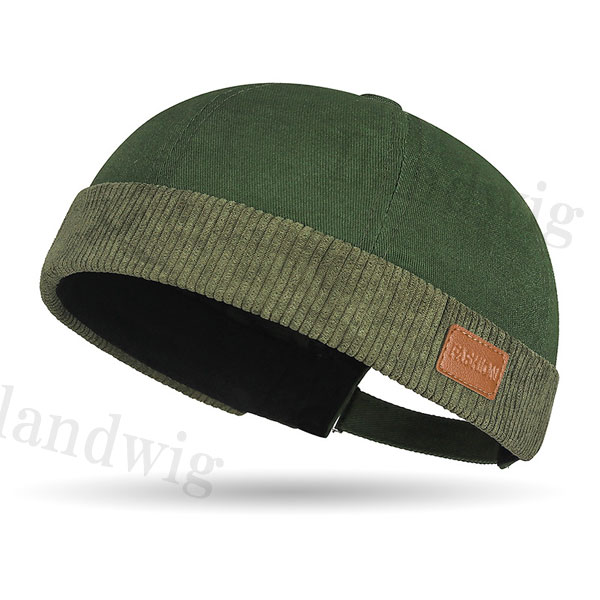 ロールキャップ つばなしキャップ コーデュロイ フィッシャーマンキャップ ワッチキャップ 丸形 軽量 通気性 メンズ レディース CAP 4959 |  | 02