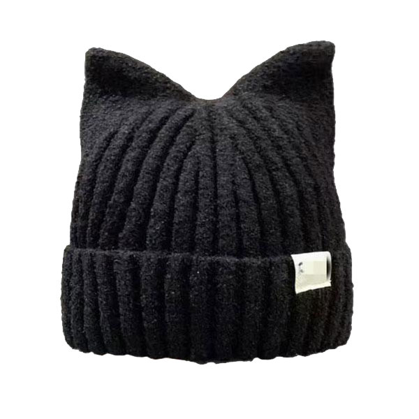 ニット帽 猫耳 柔らかニット ネコ耳 キャップ リブ ニットキャップ タグ 毛足あり 猫ミミ ねこみみ レディース KNIT CAP 4960 |  | 06