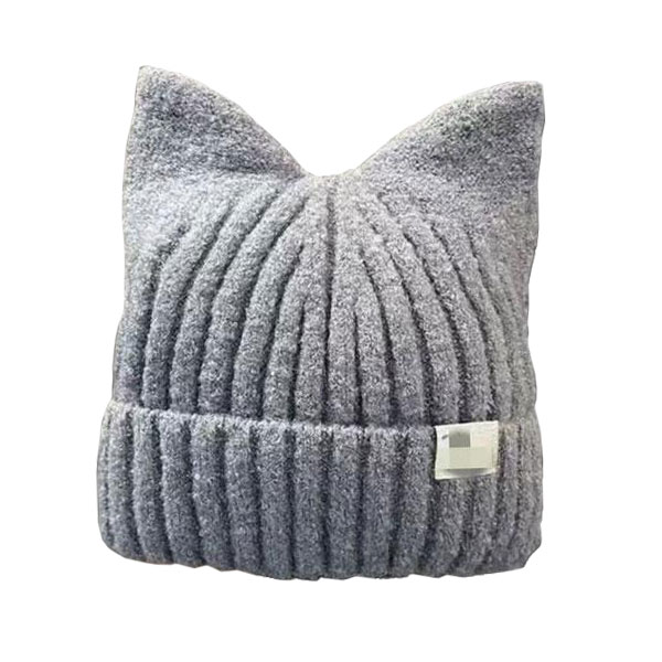 ニット帽 猫耳 柔らかニット ネコ耳 キャップ リブ ニットキャップ タグ 毛足あり 猫ミミ ねこみみ レディース KNIT CAP 4960 |  | 03