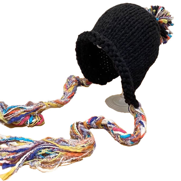 ニット帽 あご紐付きニット帽 タッセル帽子 S M 無地 ポンポンニットキャップ 親子サイズ メンズ レディース 子ども用 キッズ 帽子 秋 冬 CAP 4971 |  | 01