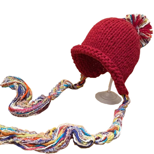 ニット帽 あご紐付きニット帽 タッセル帽子 S M 無地 ポンポンニットキャップ 親子サイズ メンズ レディース 子ども用 キッズ 帽子 秋 冬 CAP 4971 |  | 04