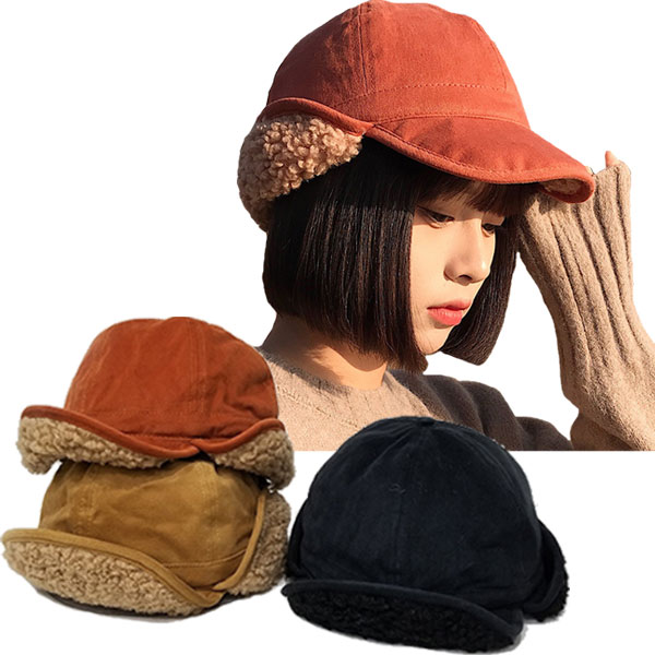 キャップ フライトキャップ パイロットキャップ ロシア帽 ボア 防寒