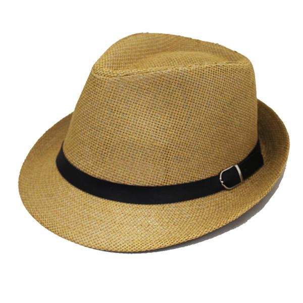 麦わら帽子 中折れハット 大きいサイズ ハット M L ストローハット リボン ベルト 帽子 麦わら 麦藁 メンズ レディース 春 夏 STRAW  HAT 6540 財布、帽子、ファッション小物