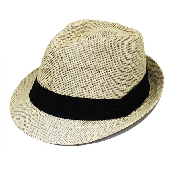 麦わら帽子 中折れハット 大きいサイズ ハット M L ストローハット リボン ベルト 帽子 麦わら 麦藁 メンズ レディース 春 夏 STRAW HAT 6540
