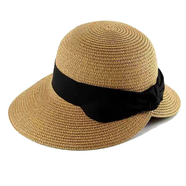 麦わら帽子 つば広 サンバイザー レディースハット バック蝶リボン 帽子 ストローハット UVカット 日よけ 夏 秋 STRAW HAT 6650 |  | 01