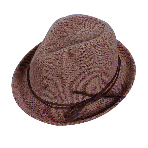 FUJIHAT ストローハット パナマ帽 中折れハット ベージュ 濃いめ ネップ糸 中折れハット 綿麻 帽子 麦わら帽子 ストローハット