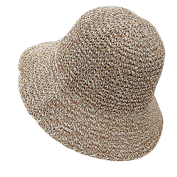 麦わら帽子 つば広 ボーラーハット 手編み ストローハット ミックスカラー UVカット 草編み レディースハット 夏 秋 STRAWHAT 6652 |  | 03