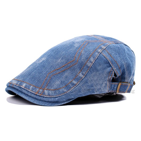 デニムハンチング キャップ 帽子 ユニセックス ライトブルー 通販