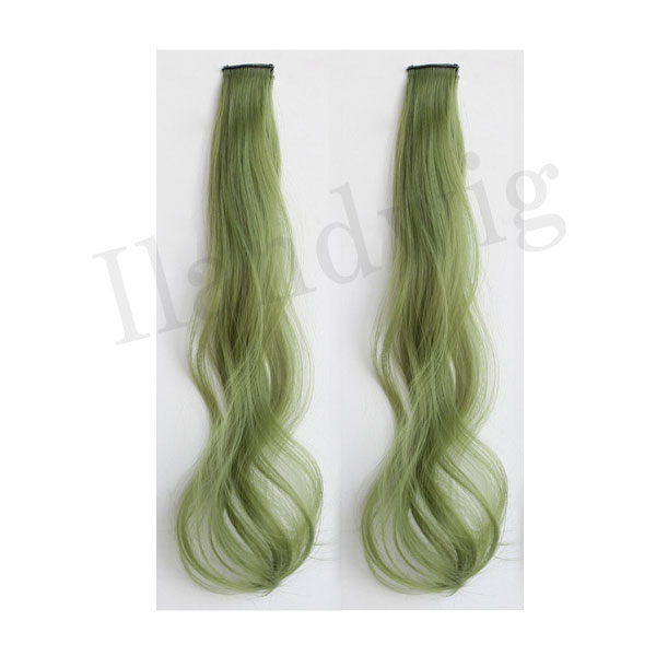 エクステ ワンタッチ インナーカラー くすみカラー 編み込み 2本セット ウィッグ クイックアレンジ カール 耐熱 エクステンション 付け毛 襟足 WIG EXT011 |  | 06