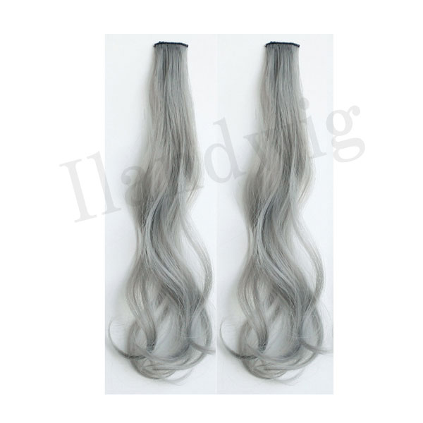 エクステ ワンタッチ インナーカラー くすみカラー 編み込み 2本セット ウィッグ クイックアレンジ カール 耐熱 エクステンション 付け毛 襟足 WIG EXT011 |  | 01