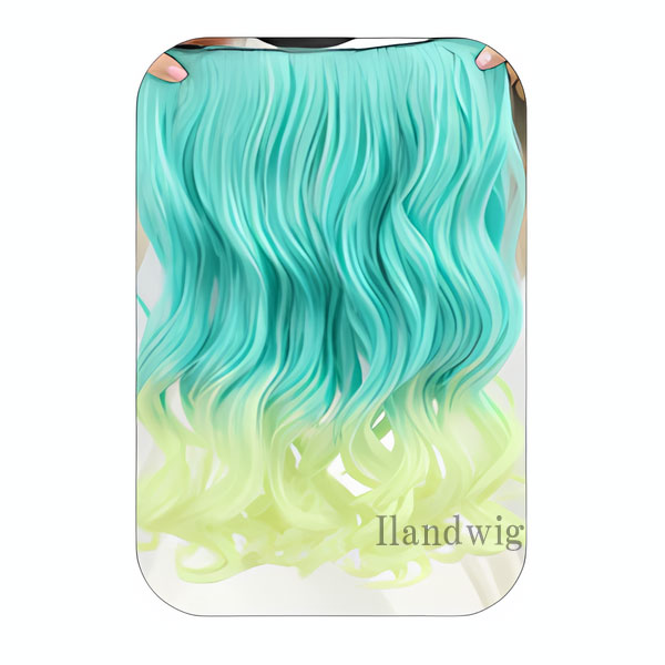 グラデーション エクステ ウィッグ ストレート カール カラーウィッグ ロング エクステンション 耐熱 カラフル 付け毛 つけ毛 コスプレ襟足 WIG EXT 021 |  | 18