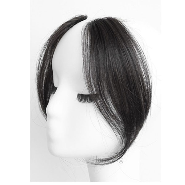 サイドバング 2本セット 前髪ウィッグ 姫毛 バングヘア エクステ ウイッグ エクステンション 付け毛 つけ毛 MG 001f |  | 01