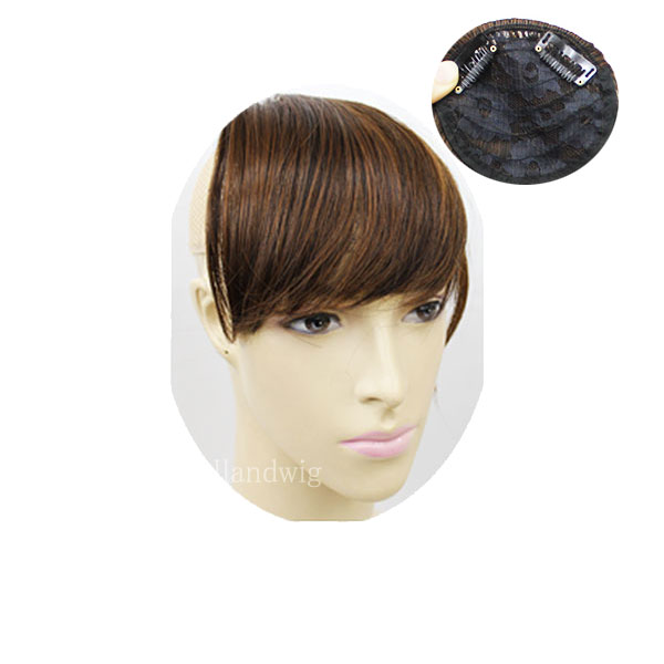 前髪ウィッグ バングヘア エクステ ウィッグ 触覚付き前髪 斜め前髪