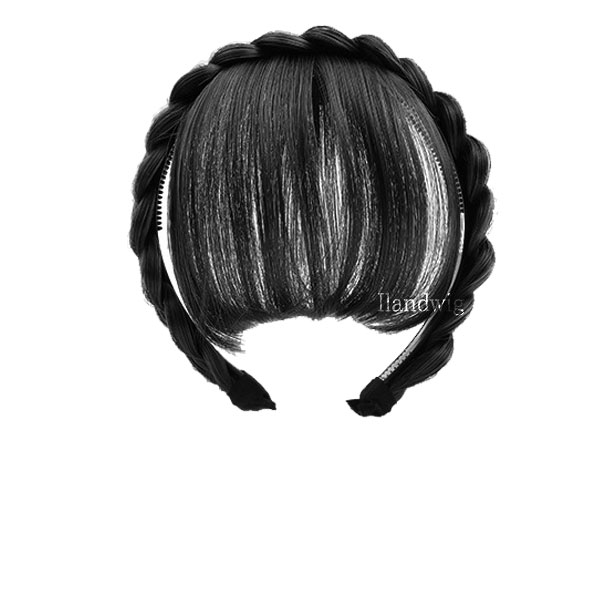 カチューシャ付 前髪ウィッグ エクステ 三つ編みカチューシャ ヘアバング シースルーバング ぱっつん前髪 ウイッグ エクステンション 付け毛 つけ毛 MG 004 |  | 01