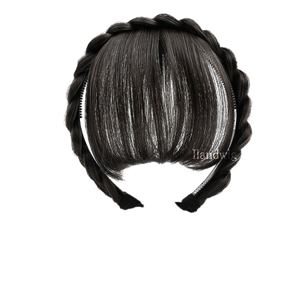 カチューシャ付 前髪ウィッグ エクステ 三つ編みカチューシャ ヘアバング シースルーバング ぱっつん前髪 ウイッグ エクステンション 付け毛 つけ毛 MG 004 |  | 02