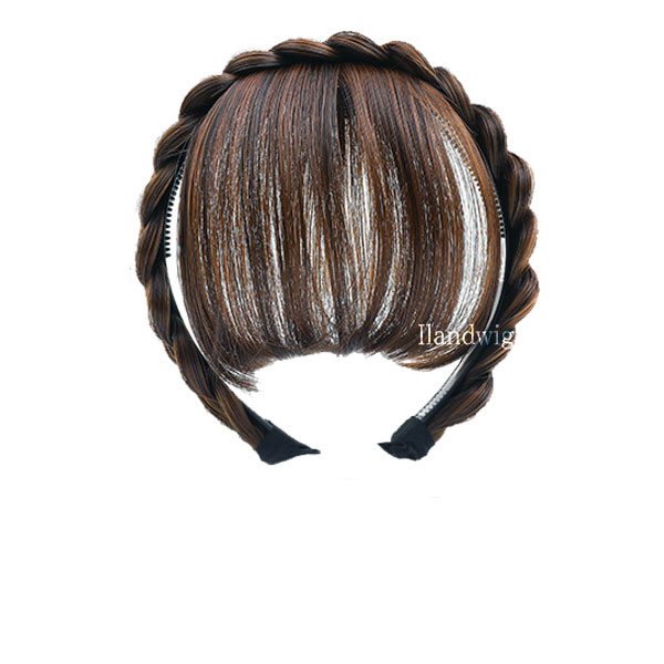 カチューシャ付 前髪ウィッグ エクステ 三つ編みカチューシャ ヘアバング シースルーバング ぱっつん前髪 ウイッグ エクステンション 付け毛 つけ毛 MG 004 |  | 04