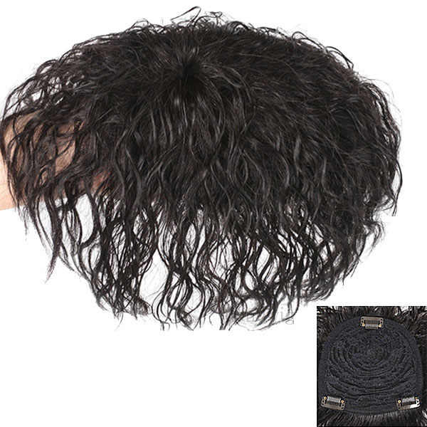 トップピース ゆるカール 耐熱 ボリューム ヘアピース 前髪ウィッグ つむじ ヘアトップピース トップカバー エクステ 付け毛 かつら WIG MG 008 |  | 01