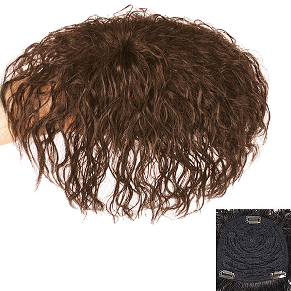 トップピース ゆるカール 耐熱 ボリューム ヘアピース 前髪ウィッグ つむじ ヘアトップピース トップカバー エクステ 付け毛 かつら WIG MG 008 |  | 04