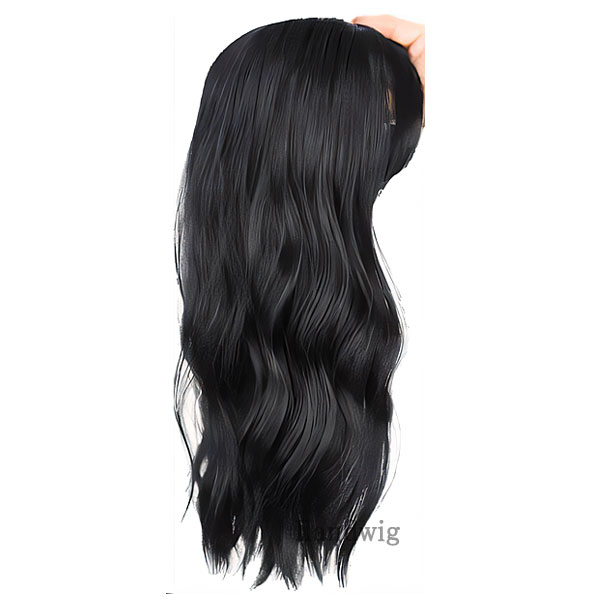 トップピース ボリューム 前髪ウィッグ ゆるカール ソバージュ つむじ センター分け ヘアトップピース トップカバー エクステ 付け毛 かつら WIG MG 012 |  | 01