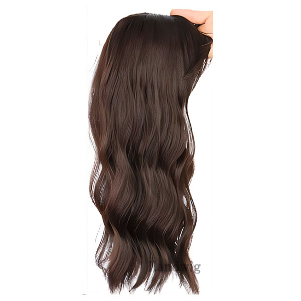 トップピース ボリューム 前髪ウィッグ ゆるカール ソバージュ つむじ センター分け ヘアトップピース トップカバー エクステ 付け毛 かつら WIG MG 012 |  | 03