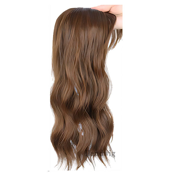 トップピース ボリューム 前髪ウィッグ ゆるカール ソバージュ つむじ センター分け ヘアトップピース トップカバー エクステ 付け毛 かつら WIG MG 012 |  | 04