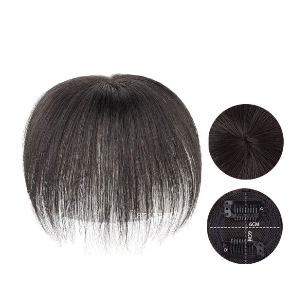 人毛 トップピース ミニサイズ ヘアピース 軽量 手植え マシン